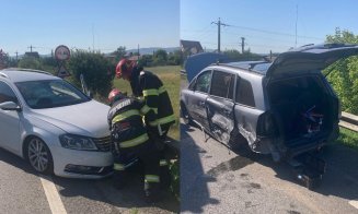 Accident pe DN1 Aiud-Turda. Patru persoane rănite, două mașini avariate