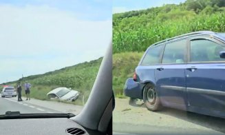 Accident în județul Cluj: O șoferiță de 68 de ani a adormit la volan și a provocat un accident / Femeia a ajuns la spital