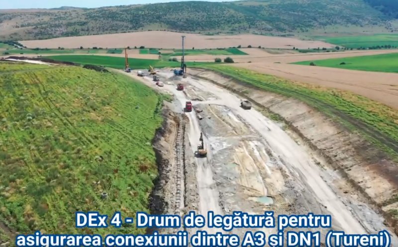 Șantierul la Drumul Expres din dreptul localității Tureni se apropie de jumătate