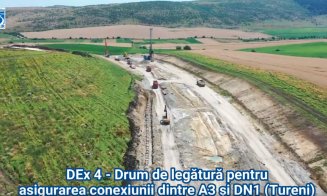 Șantierul la Drumul Expres din dreptul localității Tureni se apropie de jumătate