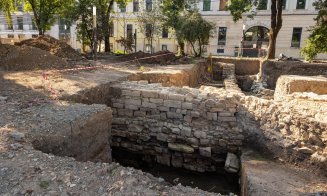 Lucrările din Parcul Caragiale, la 70%. O parte din zidul roman, conservat