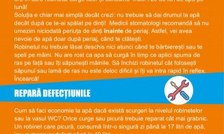 Pe timp de caniculă - secetă este necesară economisirea aparei menajere