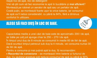 Pe timp de caniculă - secetă este necesară economisirea aparei menajere