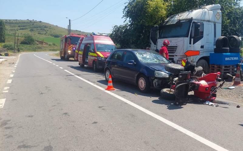 Cum s-a produs accidentul auto din județul Cluj. ATV-ul era neîmatriculat, iar „șoferul” era băut fără permis