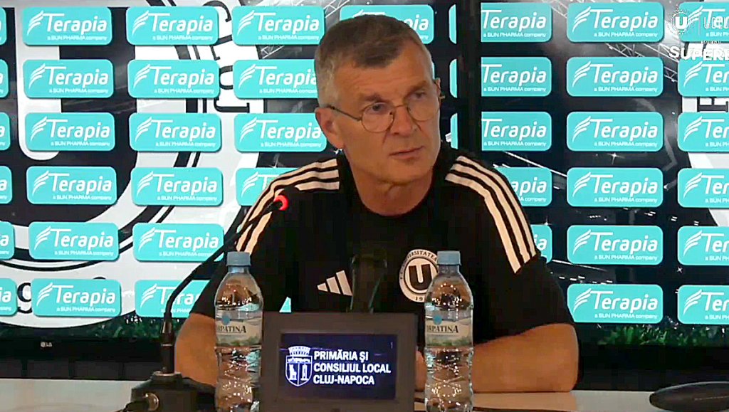 "U" Cluj, pe primul loc în Clasamentul SuperLigii după 2 etape / Sabău: "Sunt alte pretenții"