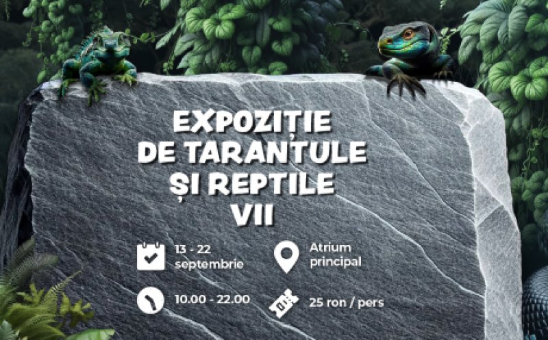 70 dintre cele mai cunoscute exemplare de tarantule, șerpi și alte specii de reptile pot fi admirate în Iulius Mall Cluj!
