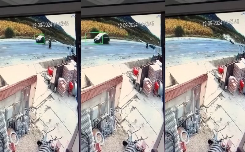 ACCIDENTUL grav de la Livada, surprins pe o cameră de luat vederi / Impactul tragic al motocicletei cu autoturismul condus de şoferiţa de 19 ani