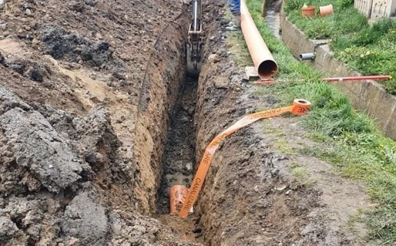Se extinde rețeaua de canalizare într-o nouă localitate clujeană