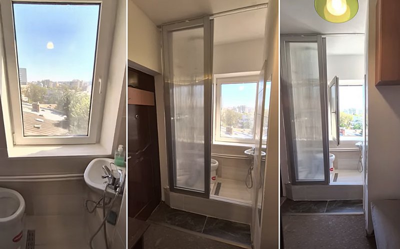 Garsonieră de 8mp cu baia... pe balcon! Nu e un banc despre imobiliarele din Cluj-Napoca