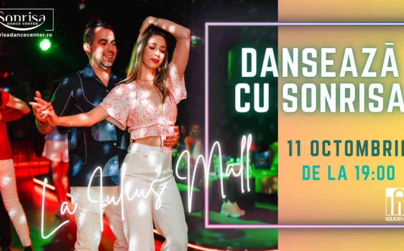 Iulius Mall și Sonrisa Dance Center te provoacă: participă la flashmob-ul organizat în Atrium și dansează alături de prietenii tăi!