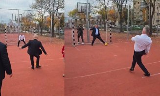Emil Boc, pariu la fotbal în Cluj cu Lucian Bode. Cine a câștigat. Nicolae Ciucă a stat în poartă