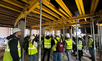 Cursurile practice pentru studenții de la Facultatea de Construcții continuă. Locul de studiu: șantierul proiectului RIVUS