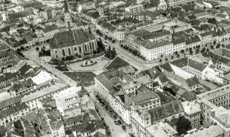 Cluj-Napoca, anul 1960. Vedere aeriană cu centrul orașului