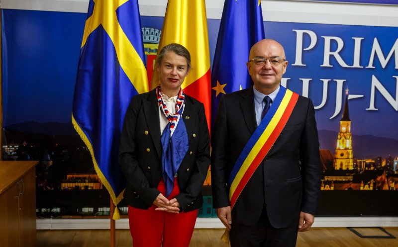 Ambasadorul Suediei în România, la Primăria Cluj-Napoca. Ce s-a discutat