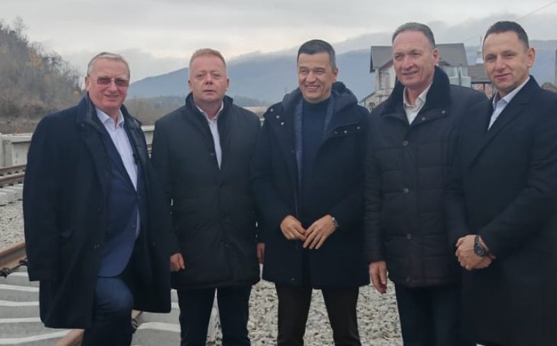 Ministrul Transporturilor, la Cluj. Sorin Grindeanu a verificat lucrările la linia de cale ferată Cluj-Oradea