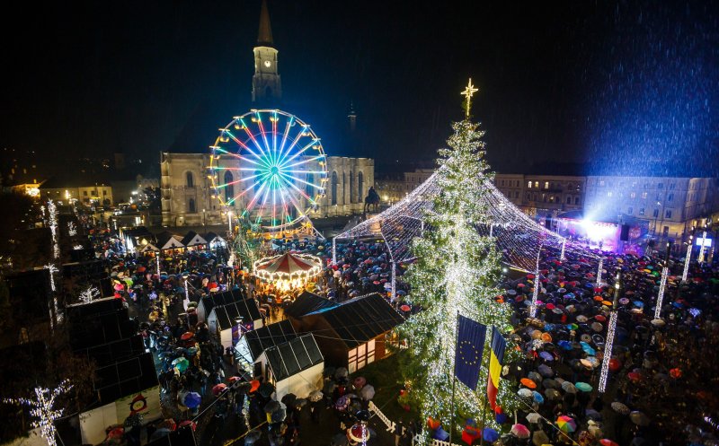 Târgul de Crăciun din Cluj poate fi vizitat din 22 noiembrie. Nu vor mai fi focuri de artificii / Iluminatul de sărbători în oraș, din 1 decembrie