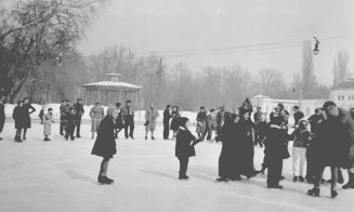 Patinaj pe lacul Chios înghețat