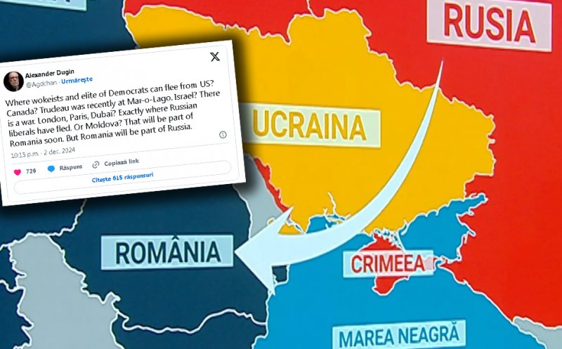 „România va fi parte a Rusiei”, postare pe un cont de X atribuit ideologului lui Putin, Alexandr Dughin
