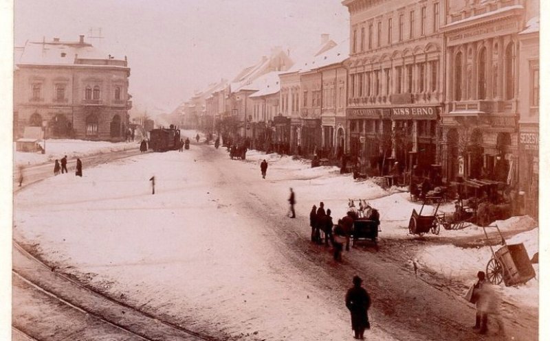 Peisaj hibernal în Piața Unirii, sfârșitul sec. XIX