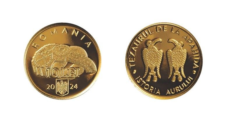 BNR lansează o monedă de aur cu tema Istoria aurului – Tezaurul de la Apahida. Se bat doar 1.000 de bucăți