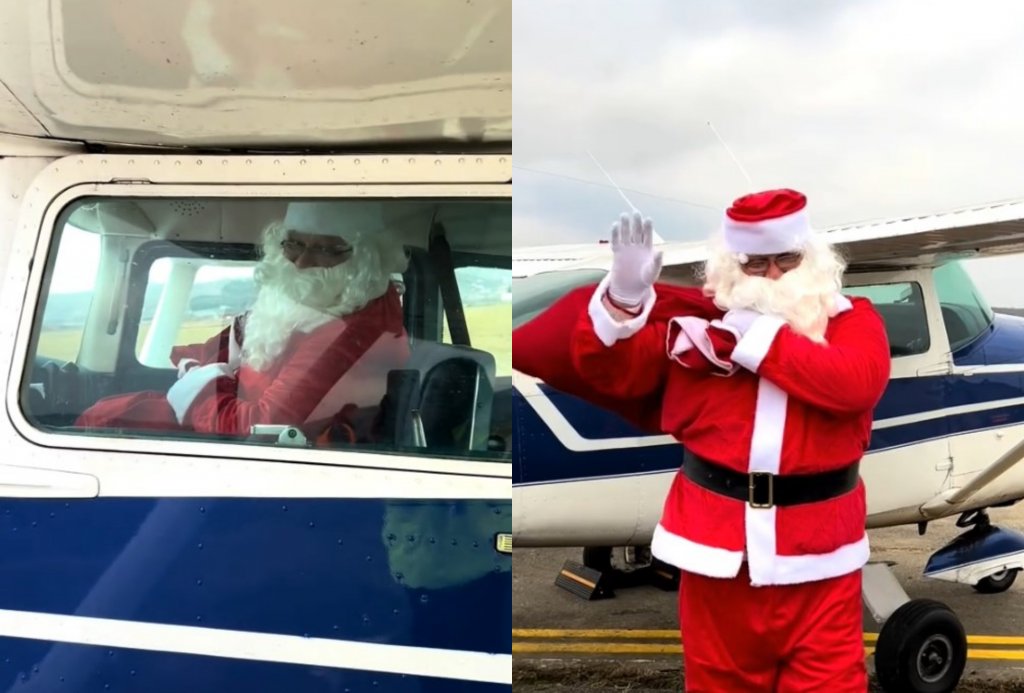 Magie la Aeroportul Cluj-Napoca! Moș Crăciun a aterizat și a împărțit cadouri copiilor