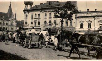 Imagine din vechiul Cluj: Zi de târg, la începutul sec. XX