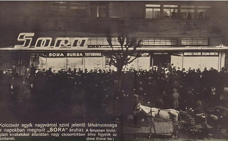 Vechiul Cluj: Deschiderea magazinuoui Sora, 1938