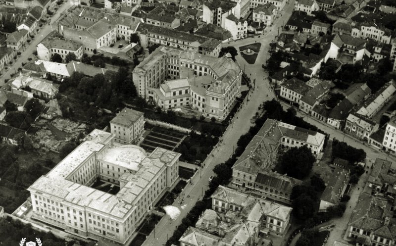 Vechiul Cluj: Vedere aeriană din anii 1950
