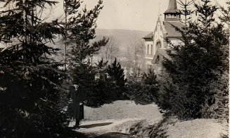 Strada Republicii, cu Vila Szádeczky în plan îndepărtat, anul 1937