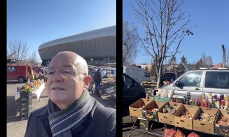 Emil Boc a ieșit la cumpărături în piața volantă din Cluj-Napoca: „Susținem împreună producătorii locali”