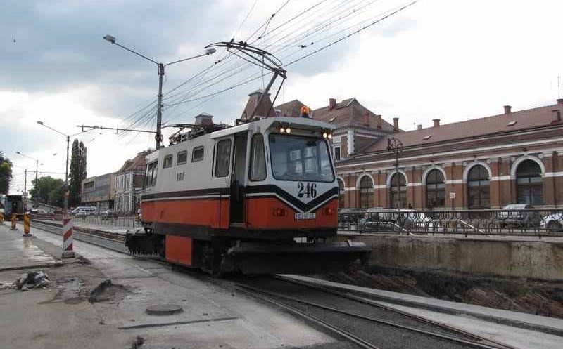 Singurul tramvai utilitar din Cluj-Napoca