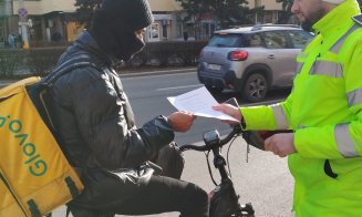 Controale în tot Clujul la livratorii de mâncare