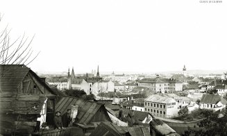 Panorama Clujului de pe coasta de sud a Cetățuii, în 1914