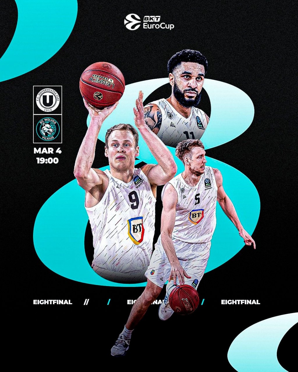 U-BT se pregătește pentru play-off-ul EuroCup. Detalii despre Wolves Vilnius, adversara "studenților"