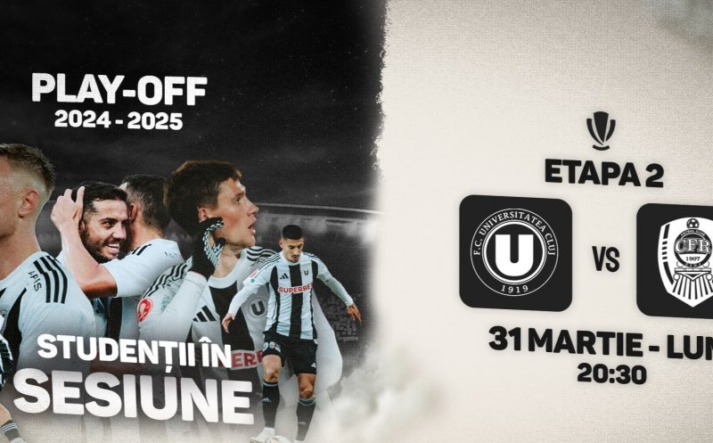 S-au pus în vânzare biletele pentru Derby-ul Clujului. Cât costă