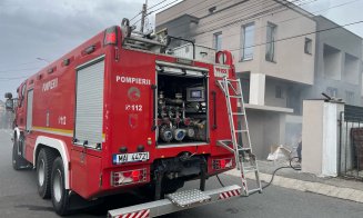 Incendiu pe strada Eftimie Murgu din Cluj-Napoca