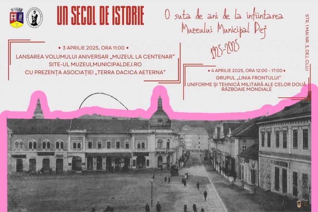 "Muzeul la Centenar", lansare de carte la Dej. O sută de ani de istorie 1925-2025