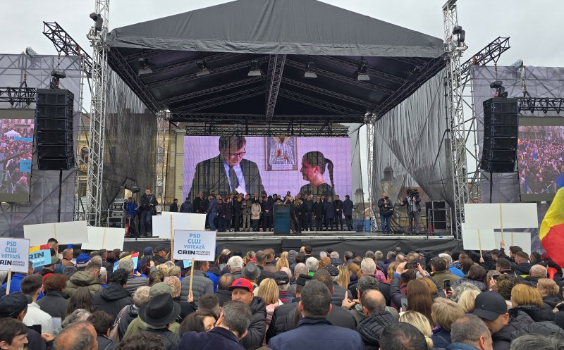 Cluj: Miting uriaș pentru susținerea lui Crin Antonescu. Participă 20.000 de persoane din toată Transilvania / Antonescu: „Vreau să fiu un președinte model”