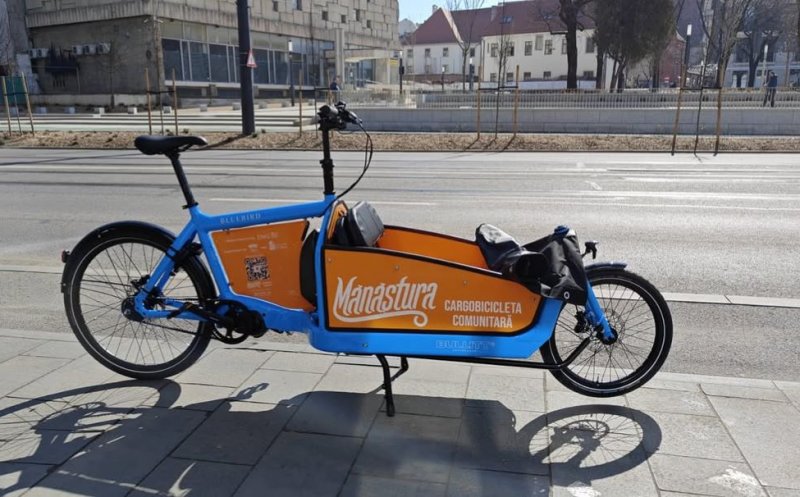 „Mănăștura” – cargo-bicicleta cu care clujenii din Mănăștur pot transporta, în mod GRATUIT, cumpărăturile sau chiar și copiii