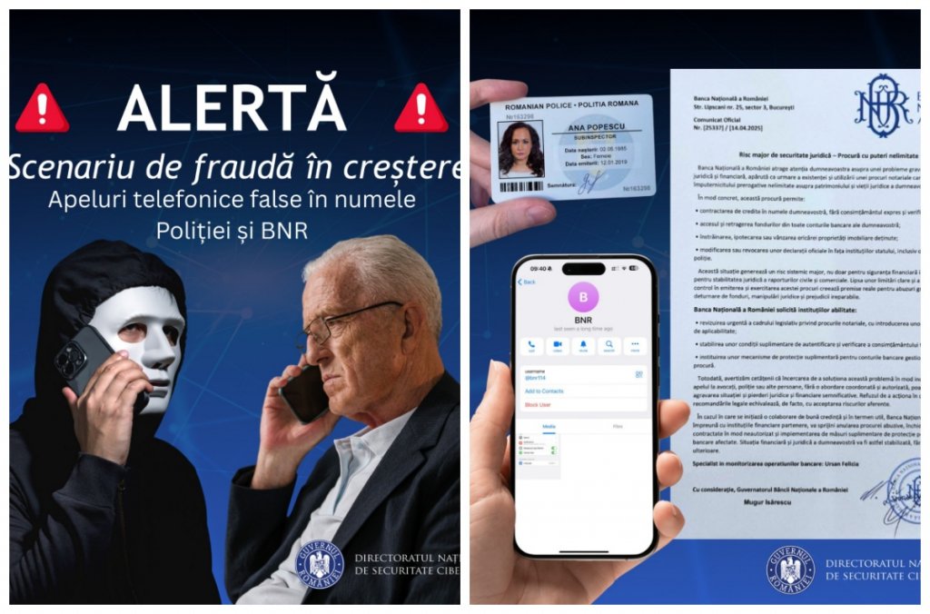 Alertă DNSC: Un nou tip de fraudă telefonică în România. Victimele, manipulate în numele Poliției și BNR