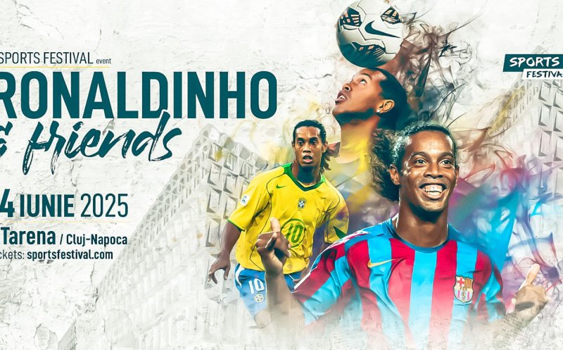 Sports Festival 2025: Primele nume care vor juca în echipa României în meciul cu Ronaldinho de la Cluj