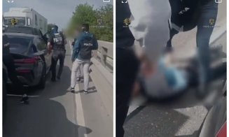 Intervenție în forță: Traficant periculos de droguri, scos din mașină și capturat de mascați la Cluj