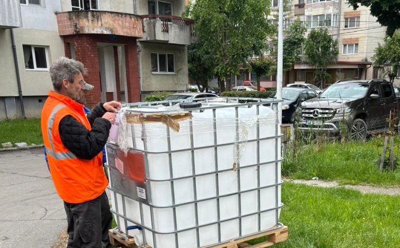 Zeci de rezervoare cu apă menajeră amplasate în Dej. 3 zile FĂRĂ APĂ în oraş