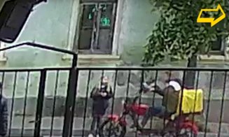 Cluj: O elevă a evitat în ultima clipă un livrator care a trecut pe roșu, chiar pe trecerea de pietoni