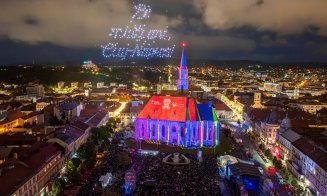 Cel mai mare spectacol de drone din istoria Clujului a avut loc sâmbătă seară