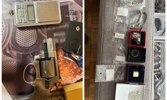 Percheziții ca-n filme în Cluj: Droguri, arme și bani găsite de DIICOT. Două persoane, reținute