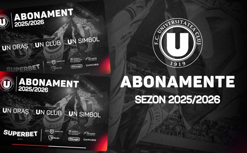 Start la abonamente pentru sezonul 2025-2026 la Universitatea Cluj. Anunțul clubului