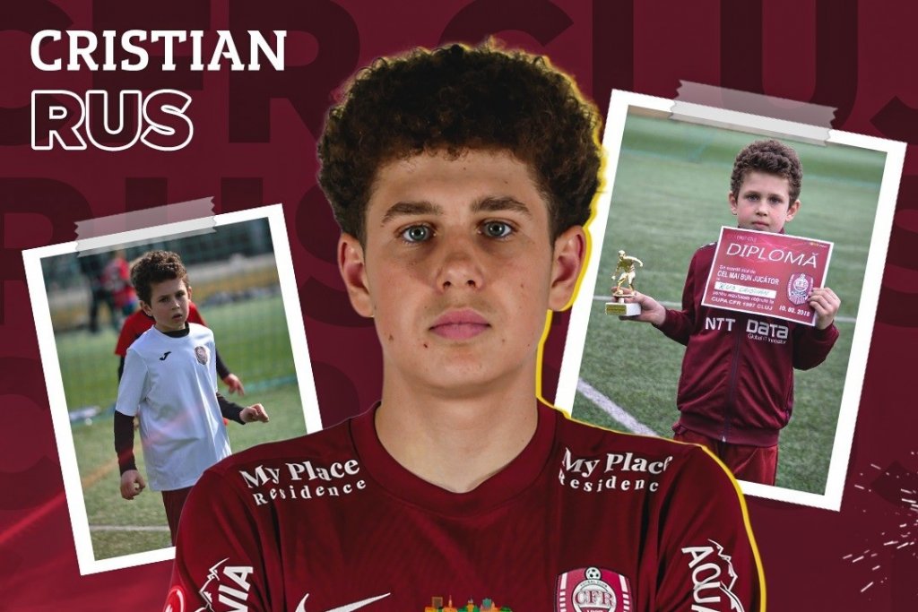 Mutare pentru viitor. Un tânăr fotbalist a semnat primul său contract de profesionist cu CFR Cluj