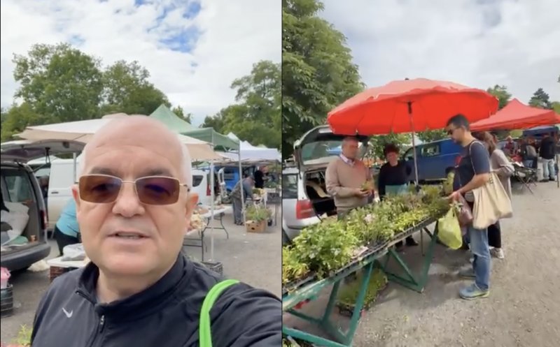 Emil Boc a ieșit la cumpărături în piața volantă lângă Cluj Arena. Ce și-a luat: „Aici găsiți de toate felurile”