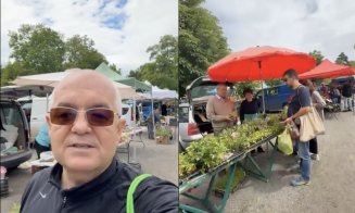 Emil Boc a ieșit la cumpărături în piața volantă lângă Cluj Arena. Ce și-a luat: „Aici găsiți de toate felurile”